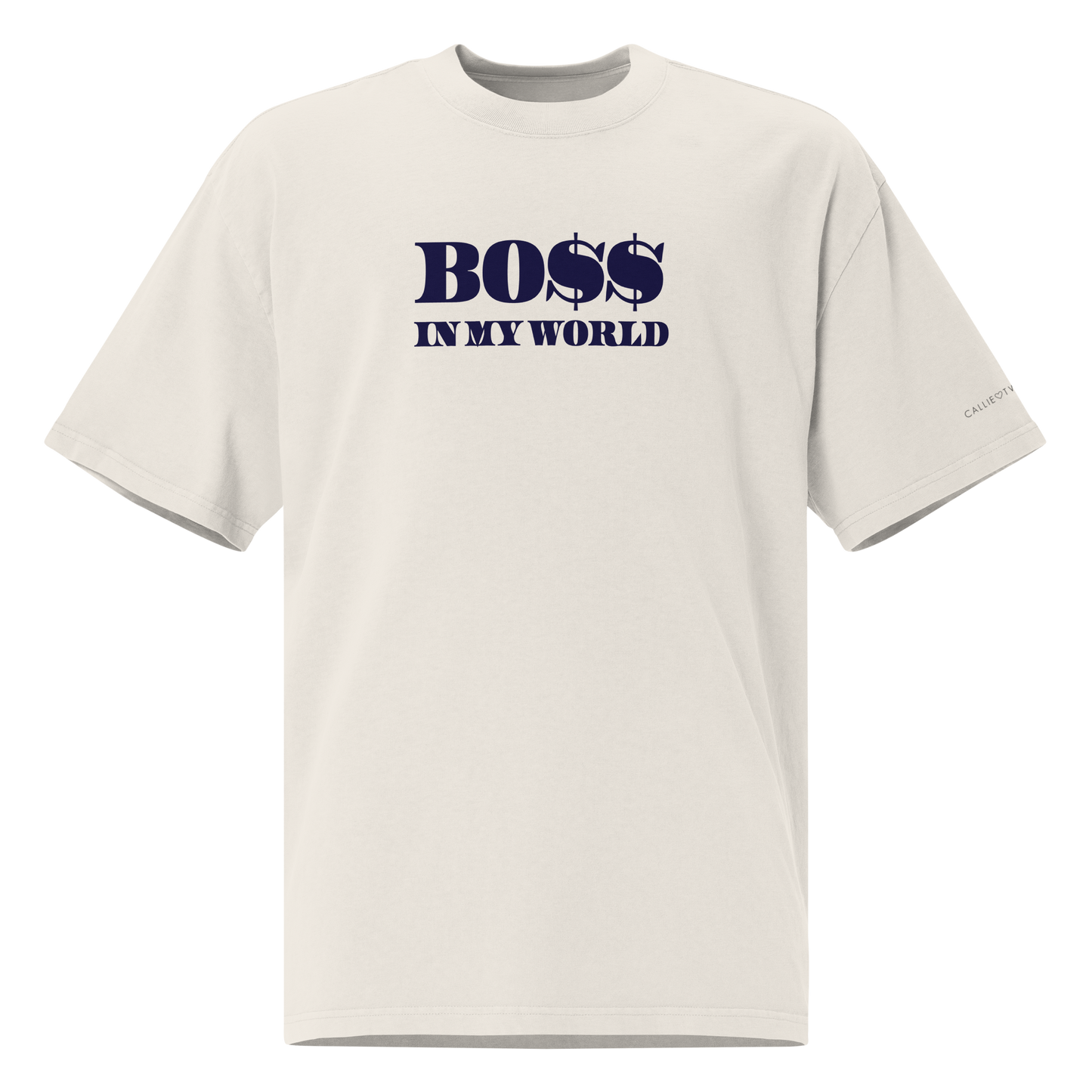 Bo$$ In My World Oversized faded t-shirt